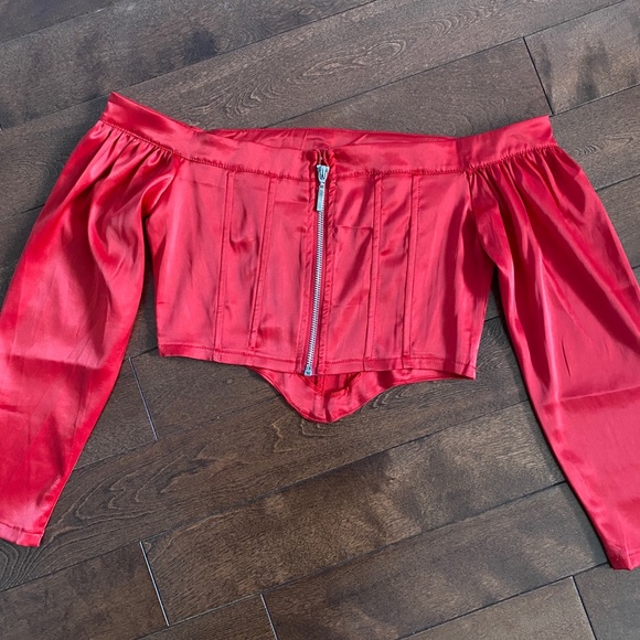 🔴SOLD🔴FashionNova Corset Satin Top - Picture 4 of 5